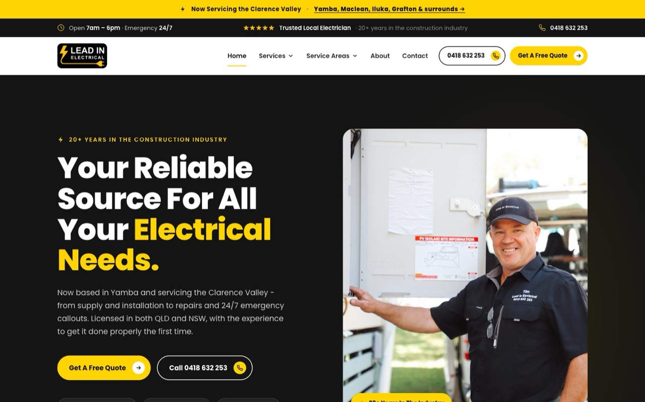 Lead In Electrical - live Astro website
